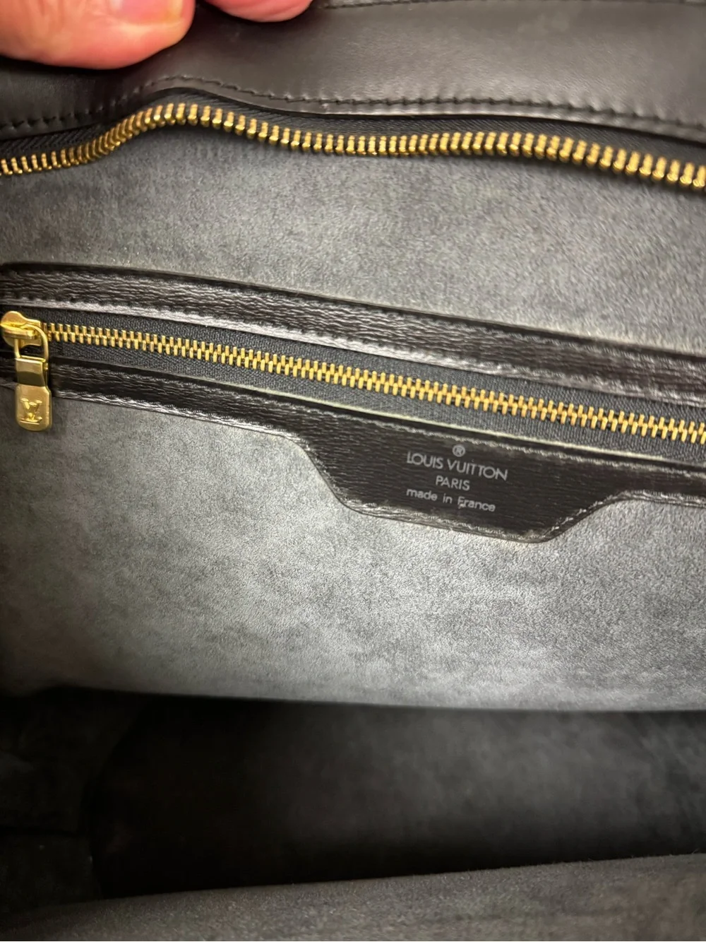 Louis Vuitton St Jacques GM Black EPI Leather Tote Bag with COA